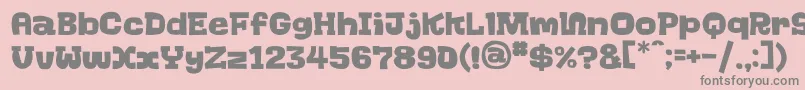 フォントGoGoGo – ピンクの背景に灰色の文字