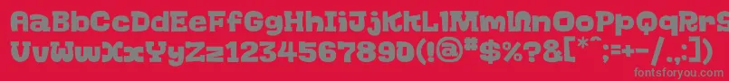 GoGoGo Font – Gray Fonts on Red Background