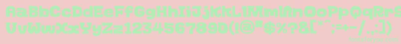 GoGoGo Font – Green Fonts on Pink Background