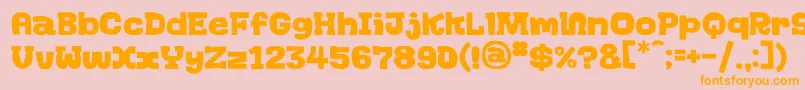 GoGoGo Font – Orange Fonts on Pink Background
