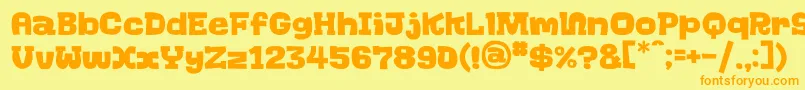 GoGoGo Font – Orange Fonts on Yellow Background