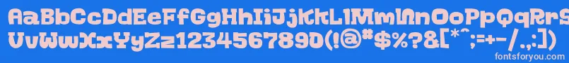 GoGoGo Font – Pink Fonts on Blue Background