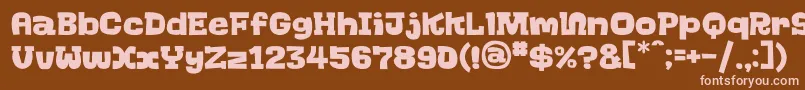 GoGoGo Font – Pink Fonts on Brown Background