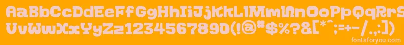 GoGoGo Font – Pink Fonts on Orange Background