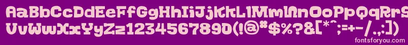 GoGoGo Font – Pink Fonts on Purple Background