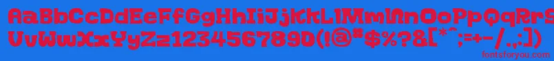 GoGoGo Font – Red Fonts on Blue Background