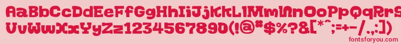 GoGoGo Font – Red Fonts on Pink Background