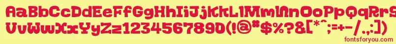 GoGoGo Font – Red Fonts on Yellow Background