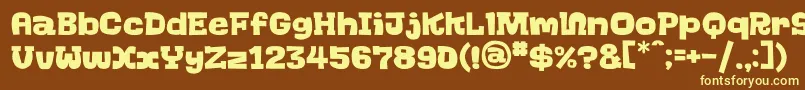 GoGoGo Font – Yellow Fonts on Brown Background