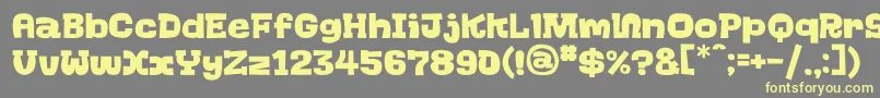 GoGoGo Font – Yellow Fonts on Gray Background
