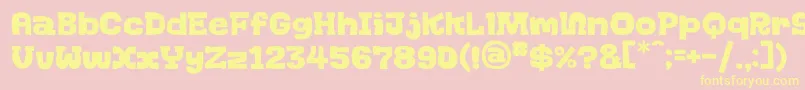 GoGoGo Font – Yellow Fonts on Pink Background