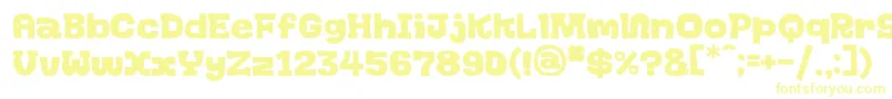 GoGoGo Font – Yellow Fonts on White Background