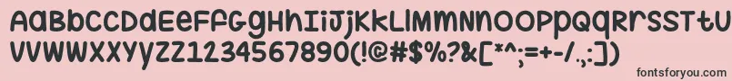 HugMeTightOtf Font – Black Fonts on Pink Background