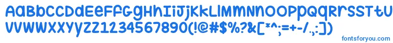 HugMeTightOtf Font – Blue Fonts on White Background