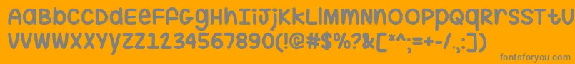 HugMeTightOtf Font – Gray Fonts on Orange Background