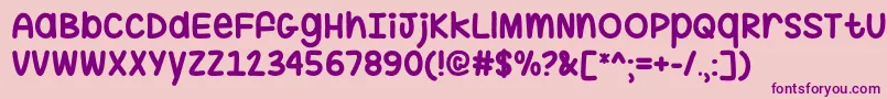 HugMeTightOtf Font – Purple Fonts on Pink Background