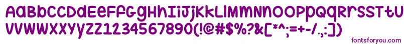HugMeTightOtf Font – Purple Fonts on White Background