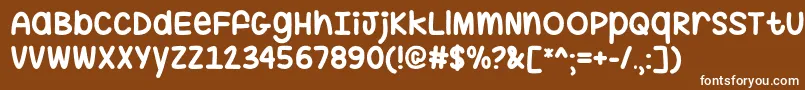 HugMeTightOtf Font – White Fonts on Brown Background
