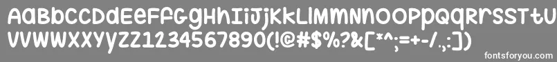 HugMeTightOtf Font – White Fonts on Gray Background