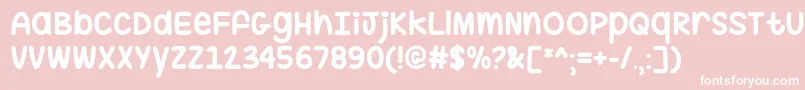 HugMeTightOtf Font – White Fonts on Pink Background