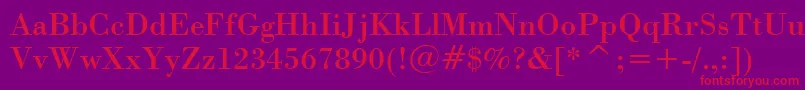 BodoniBt Font – Red Fonts on Purple Background