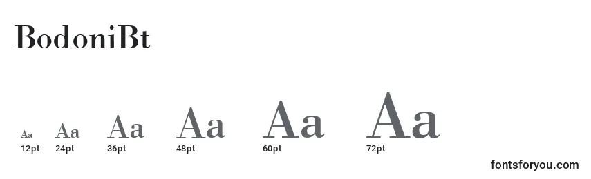 Размеры шрифта BodoniBt