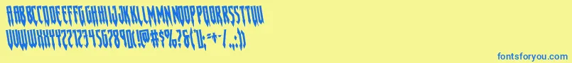 Gotharcticarotate Font – Blue Fonts on Yellow Background