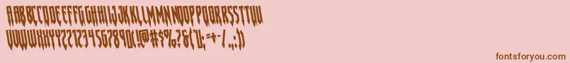 Gotharcticarotate Font – Brown Fonts on Pink Background