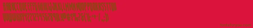Gotharcticarotate-Schriftart – Braune Schriften auf rotem Hintergrund