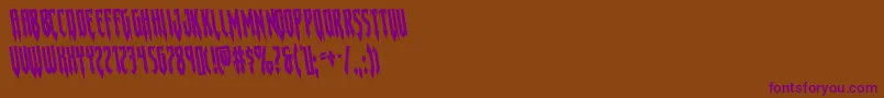 Gotharcticarotate Font – Purple Fonts on Brown Background