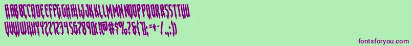 Gotharcticarotate Font – Purple Fonts on Green Background