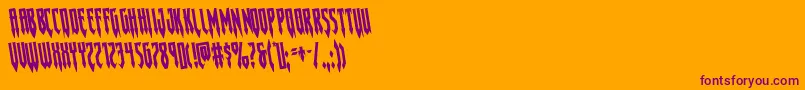 Gotharcticarotate Font – Purple Fonts on Orange Background