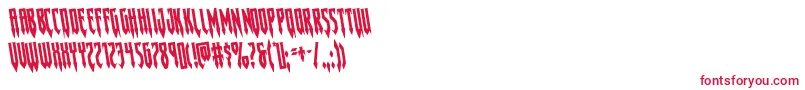 フォントGotharcticarotate – 白い背景に赤い文字
