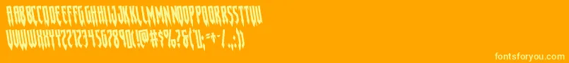 Gotharcticarotate Font – Yellow Fonts on Orange Background