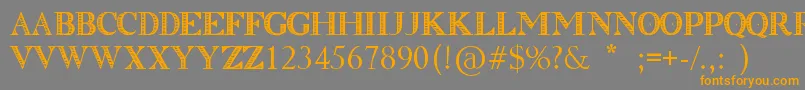 ClasicaStripedByMartaVanEckdemo Font – Orange Fonts on Gray Background