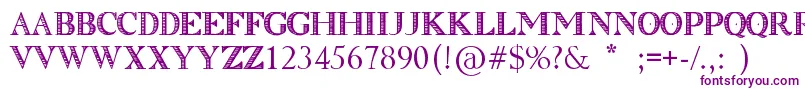 ClasicaStripedByMartaVanEckdemo Font – Purple Fonts on White Background