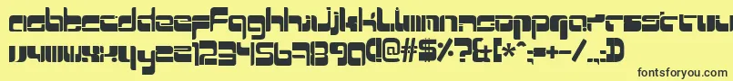 Mr Quicke Font – Black Fonts on Yellow Background