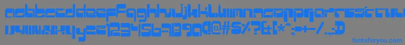 Mr Quicke Font – Blue Fonts on Gray Background