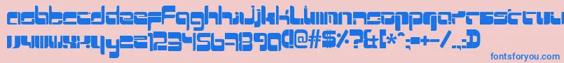 Mr Quicke Font – Blue Fonts on Pink Background