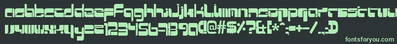 Mr Quicke Font – Green Fonts on Black Background