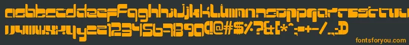 Mr Quicke Font – Orange Fonts on Black Background