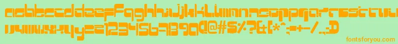 Mr Quicke Font – Orange Fonts on Green Background