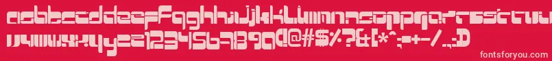 Mr Quicke Font – Pink Fonts on Red Background