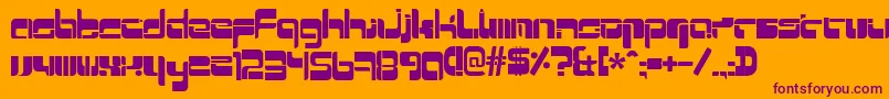 Mr Quicke Font – Purple Fonts on Orange Background