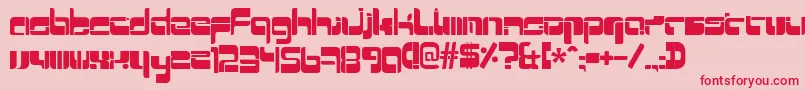 Mr Quicke Font – Red Fonts on Pink Background