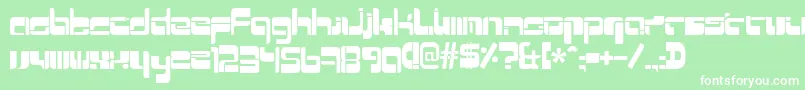 Mr Quicke Font – White Fonts on Green Background