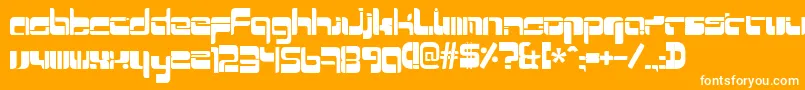 Mr Quicke Font – White Fonts on Orange Background