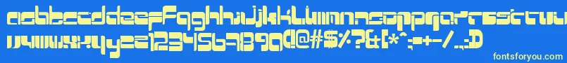 Mr Quicke Font – Yellow Fonts on Blue Background