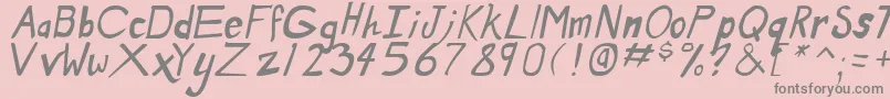 DirtyDuoItalic Font – Gray Fonts on Pink Background