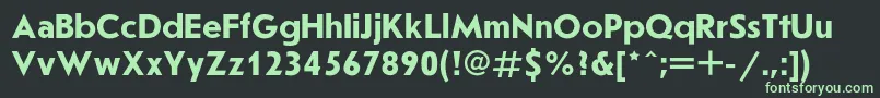 JournalsanscBold Font – Green Fonts on Black Background